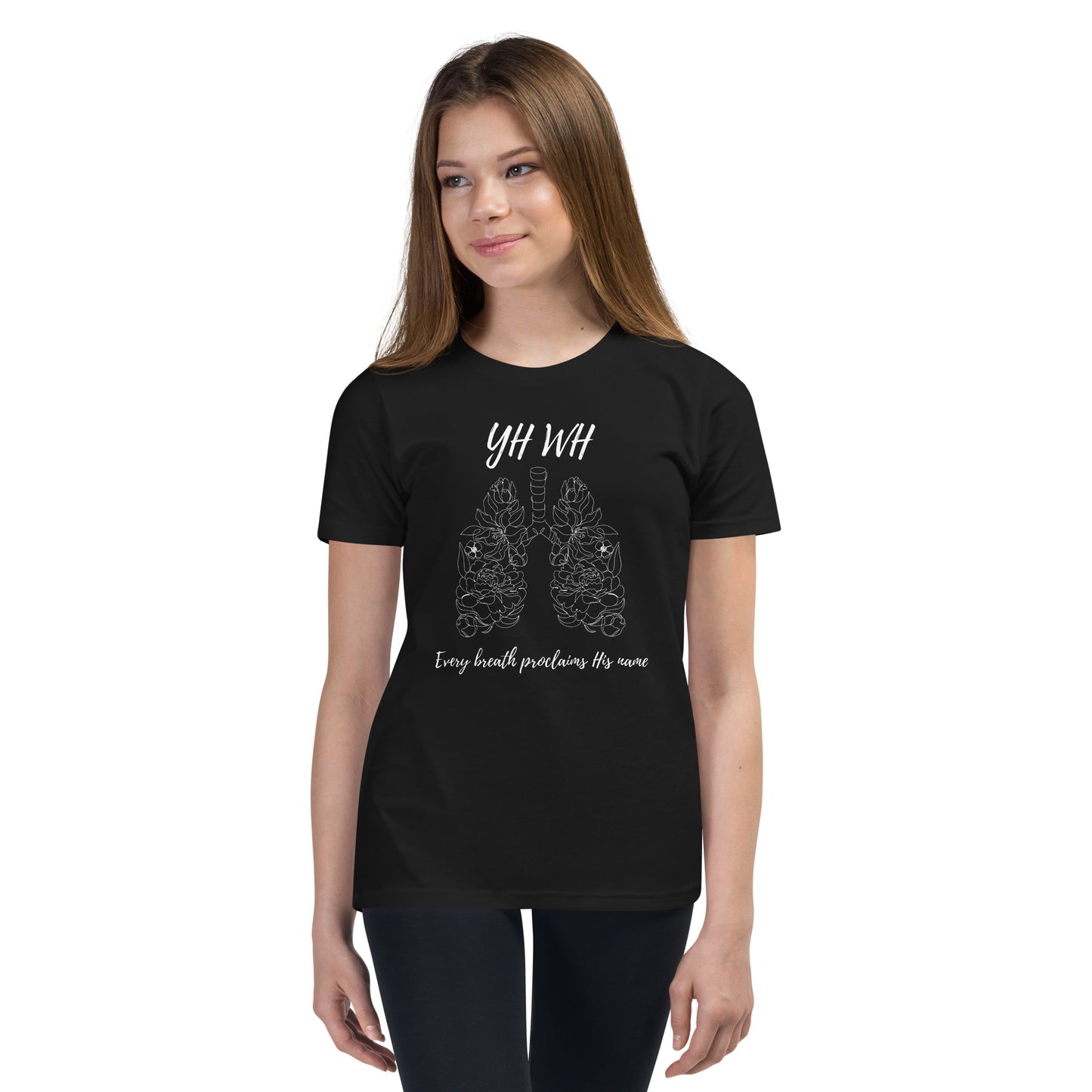 Yh Wh Every Breath Proclaims His Name Youth Short Sleeve T-Shirt