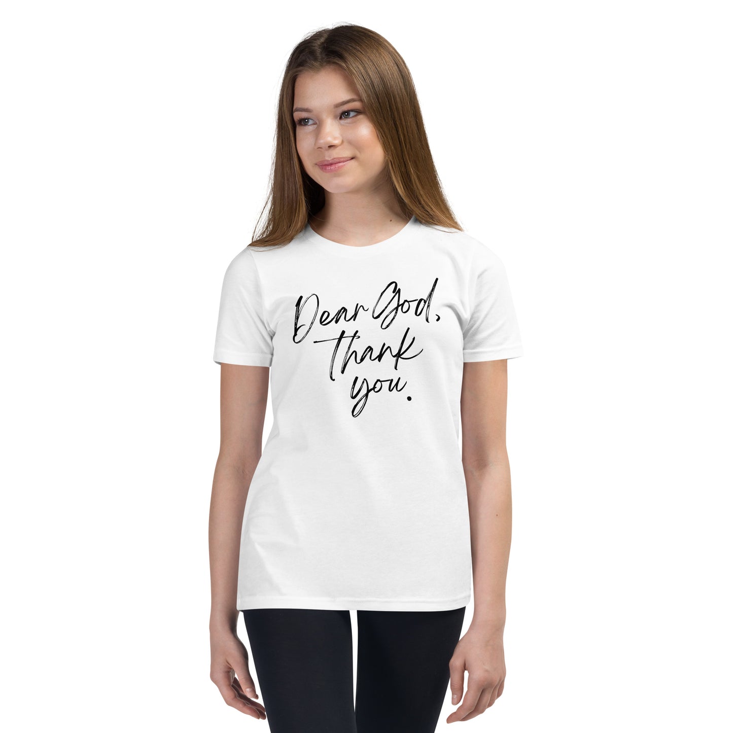 Dear God, Thank You Youth Short Sleeve T-Shirt