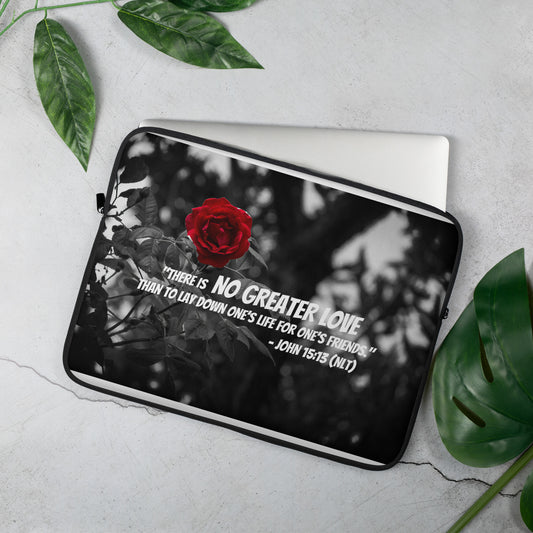 John 15:13 No Greater Love Laptop Sleeve