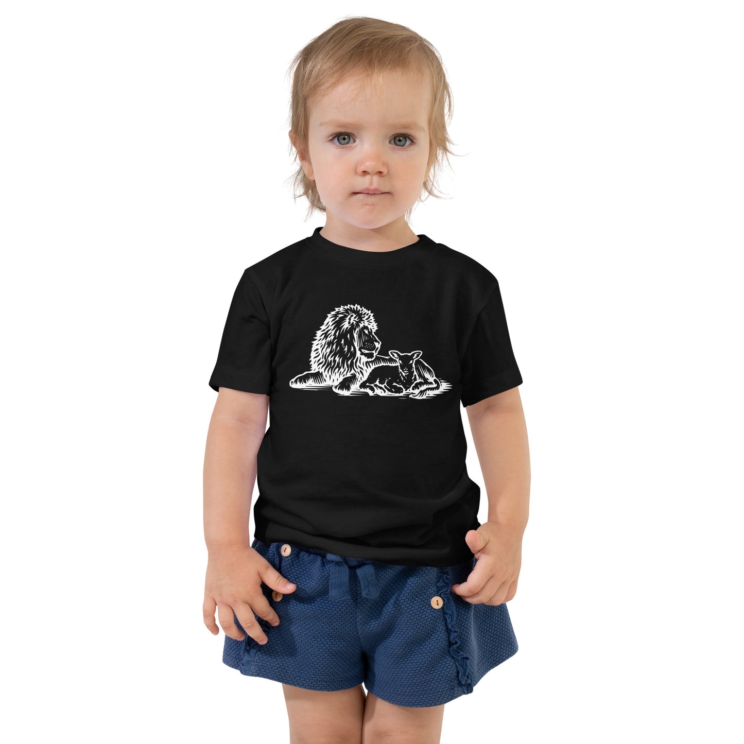 The Lion Will Lay with the Lamb Toddler Short Sleeve Tee