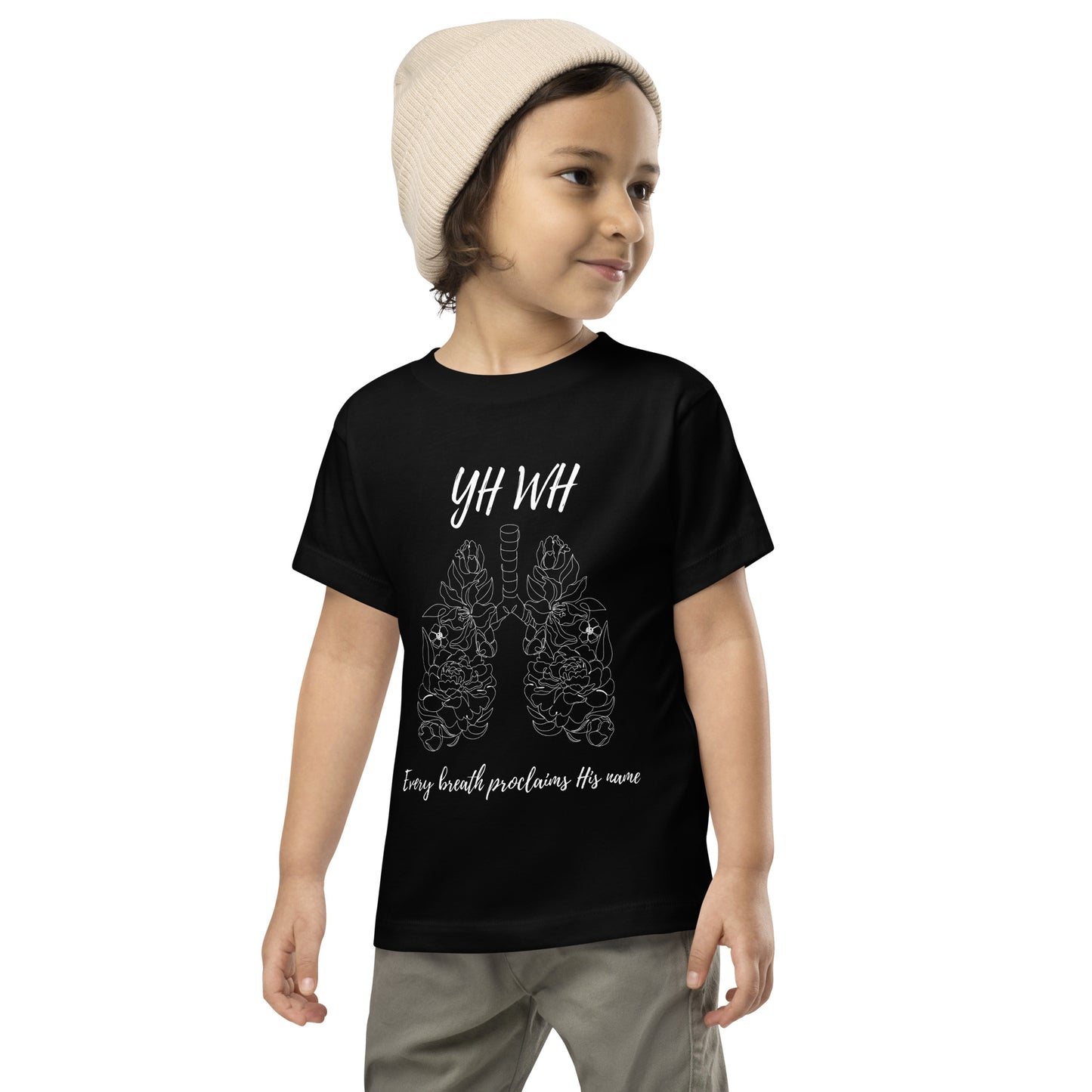 Yh Wh Every Breath Proclaims His Name Toddler Short Sleeve Tee