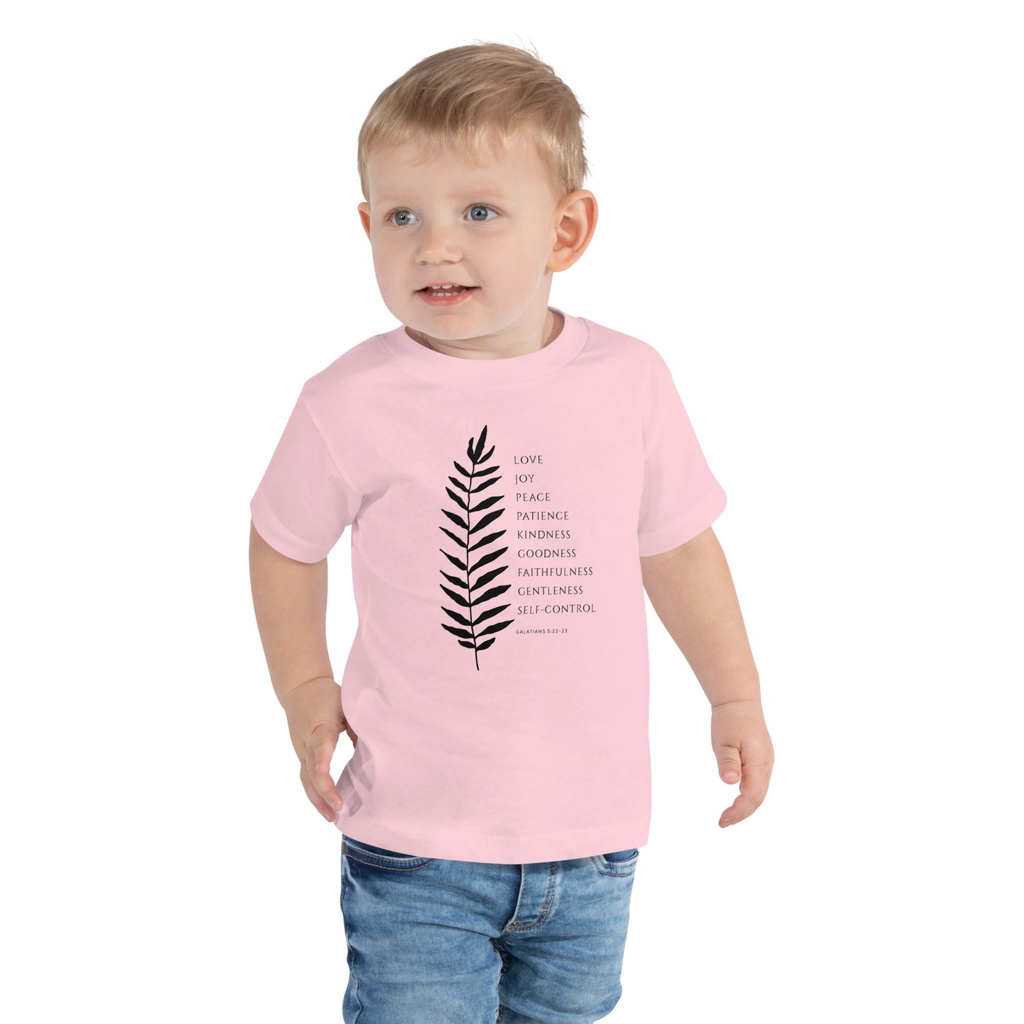 Galatians 5:22-23 Fruit of the Spirit Toddler Short Sleeve Tee