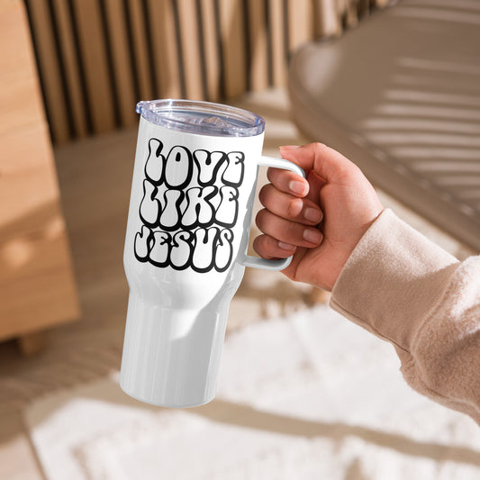 Love Like Jesus Travel Mug with Handle