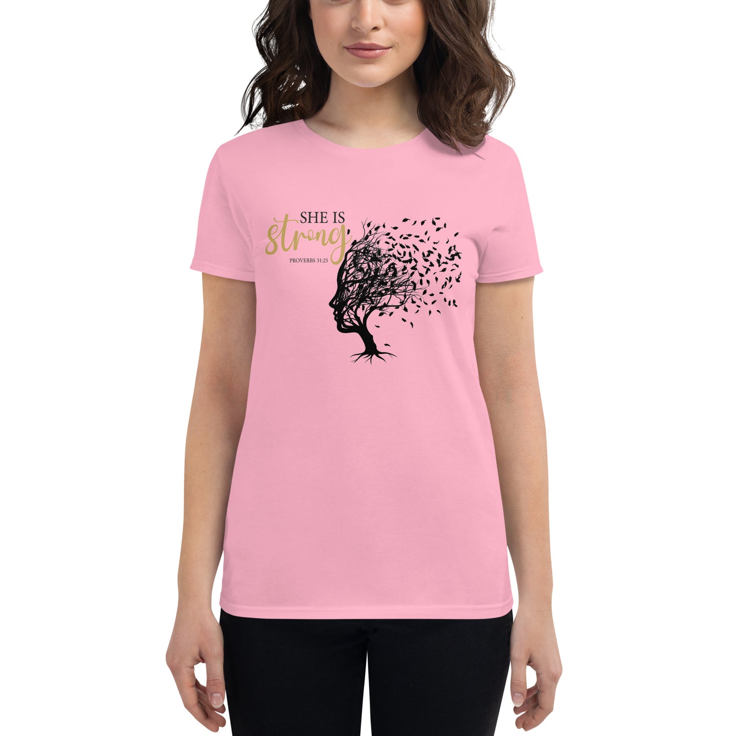 Proverbs 31:25 She Is Strong Women's Short Sleeve T-shirt