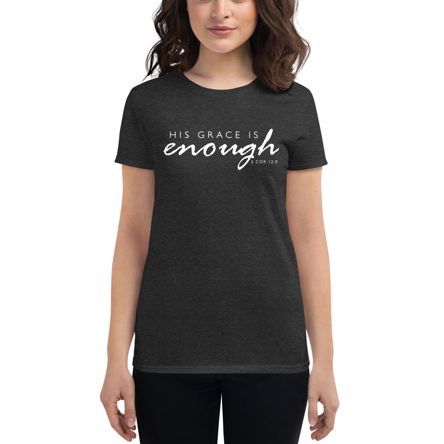 2 Corinthians 12:9 His Grace Is Enough Women's Short Sleeve Shirt